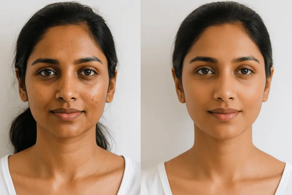 chemical peel before and after